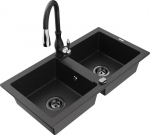 Graniidist k&ouml;&ouml;givalamu Mexen Mario koos segisti ja sifooniga, Metallic black/silver+Black