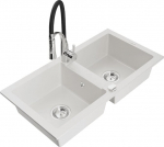 Graniitk&ouml;&ouml;givalamu Mexen Mario segisti ja sifooniga, Valge+Must/Kroom