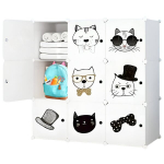 Modulaarne laste riidekapp m&auml;nguasjade riidehoidja