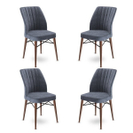 4 tooli komplekt Asir Flex, hall/pruun