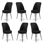 6 tooli komplekt Asir Dexa, must/pruun