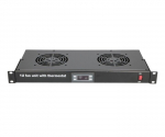 Ventilaatoripaneel termostaadiga, 2 ventilaatorit, 19-tolline