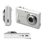Digikaamera 4K HD 3,0-tolline IPS-ekraan automaatse teravustamise HD-digikaamera, valge
