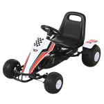 Gokart, pedaaliga s&otilde;iduauto reguleeritava istme, piduri, pedaaliseadmise, edasi- ja tagasik&auml;iguga, laste s&otilde;iduk kuni 35 kg, lastele vanuses 3-6 aastat Valge
