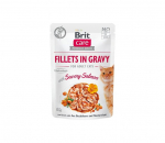 Brit Care Fillets in Gravy Savory Salmon m&auml;rgtoit kassidele 85g
