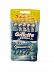 &Uuml;hekordsed raseerijad meestele Gillette Sensor3 Cool, 5 tk