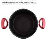 1tk 4 Kvartal Non-Stick Pott Klaaskaanega, Mittetoksiline, PTFE ja PFOA Vaba.