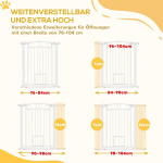 Lemmikloomav&auml;rav, 96 cm Trepiv&auml;rav, reguleeritav laius 76-104 cm, kassiluugiga, treppidele ja ukseavadele, Valge, Balta