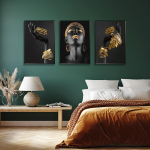 3-osaline Aafrika naise kunstiprintide komplekt, 40x60cmx3vnt