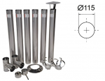 Suitsutoru komplekt 6 meetrit DN115 mm.