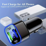 4 in 1 Kahe USB C Autolaadija Adapter Super Kiire Laadimine iPhone Samsung OnePlus OPPO Vivo