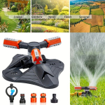 Sprinkler, T&auml;iendatud Aia Automaatne 360 Kraadi P&ouml;&ouml;rlev Kastmiss&uuml;steem, Juoda