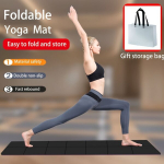 Ultra-Kerge Kokkupandav TPE Joogamatt - Kahepoolne, Libisemiskindel, Niiskuskindel Fitnessile ja Tantsule., Juoda