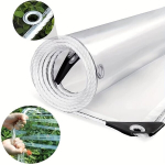 L&auml;bipaistev Tarp, Selge Aknakate, Paksendatud PVC Tarp Lilledele Balkonile。, 3*2m/9,84*6,56Ft
