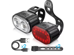 Eesmine ja tagumine jalgratta esilatern Perfee, LED, USB, 1tk