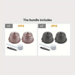 1tk/3tk/4tk/6tk Korduvkasutatavad Kohvikapslid Nescafe Dolce Gusto Masinale, Ruda + Juoda