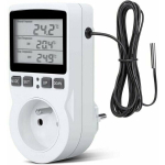 Termostaadi pesa, digitaalse taimeri pesa, digitaalne programmeeritav pistikupesa koos sondiga, programmeeritav digitaalne taimer, k&uuml;ttetermostaadi pesa kasvuhoonele, akvaariumile