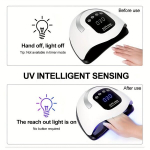 SUN X19 MAX UV LED K&uuml;&uuml;nelamp, 72 LED Kuivatuslamp, 4 Taimerit, Eemaldatav P&otilde;hi, Autoandur.