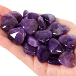 10tk Natural Heart Amet&uuml;st Kristallid Poleeritud Tervendavad Kivid Komplekt