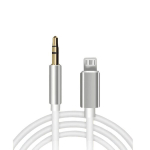 AUX Kaabel iPhone-ile Auto ja 3,5mm Seadmetele, Baltas
