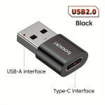 Toocki USB 3.0 Type-C OTG Adapter, Mees-Naine, Kiire Andmeedastus, Matt Plastikviimistlus, Aku Pole, USB 2.0 &Uuml;hildub, Alumiiniumsulamist Jahutus, MacBook, Xiaomi, Samsung - Muundur &Uuml;hendus., Juoda