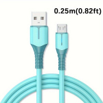 33W 3A USB Micro Kiire Laadimine Kaabel LED Indikaator Samsung Galaxy jaoks., Mėlyna