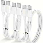 5pakki USB-C Kiirolaadimiskaabel 60W Samsungi jaoks, 3 vnt cc 100,58 cm kabelis