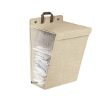 Kaasaegsed Puuvillast Pesukorv Seinakinnitusega Kokkupandav Mustapesu Hoidik, Smėlio spalvos