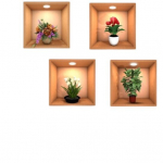 4tk 3D Vin&uuml;&uuml;l Seinakleebised DIY Ruumikujunduseks