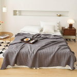 1tk 100% Puuvill Tahke V&auml;rvi Pleed Vahvel Marli K&auml;ter&auml;tik Tekid, Pehme, Kerge Ja Mugav Viskepleed, Diivan K&auml;ter&auml;tik., Tamsiai pilka