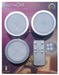 WIRELESS LAMPS 3 x LED PILOT BLOCK SWITCH BALTIMORE SILVER