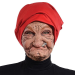 V&auml;ike Punase Kapuutsi Suitsetav Vanaema Naise Mask Rekvisiidid.