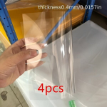 4-Pakk L&auml;bipaistvad Plastkile Lehed DIY Jaoks - A3/A4 Suurus, A4 (210 mm * 297 mm * 0,4 mm)