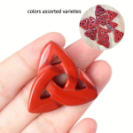 Looduslikud Gemstone Triquetra Ripatsid, Iiri S&otilde;lmeg Ravikristallid., 1vnt Red Japser