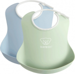 BabyBj&ouml;rn pudip&otilde;ll Baby Bib, 2tk, Powder Green/Powder Blue