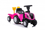 Pedaltraktor koos haagisega lastele New Holland roosa Sun Baby