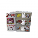V&auml;line k&otilde;vaketas Sanrio Hello Kitty S&otilde;brad DIY K&auml;sit&ouml;&ouml;komplekt - Armas Lauakorraldaja Sahtliga, L&auml;bipaistev PP Hoiukast T&uuml;drukutele ja Noortele, Sveiki Kitty