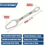 3,5mm paksus universaalne Torx v&otilde;tmeprillide mutriv&otilde;ti, 3,5 mm storio 150 ilgio sidabro 8-17/3-8