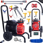 V&auml;rvipihusti Rosfix Red Strong Storm RSS05 &ndash; Harjadeta mootor, V&otilde;imsus 3500W, L&auml;bilaskev&otilde;ime 18L/min