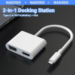 4K 60HZ USB C HDMI ja VGA Adapter