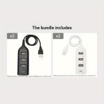 Mitmefunktsionaalne USB-jaotur 5Mbps Kiire USB 2.0 Jaotur Vastupidav Ja Praktiline 4-In-1 Adapter.