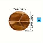 Mitmek&uuml;lgne akaatsiapuust kandik 20.02cm x 28.96cm &ndash; Ideaalne eelroogadele, dipikastmetele, suupistetele &ndash; Kollane., Popierinė dėžutė Acacia Wood Round 3 Format-A
