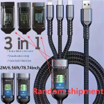 ORSTAIMER 3-&uuml;hes USB Type-C laadimiskaabel MFI sertifitseeritud, Žvaigždėtas dangus pilkas/200,0cm