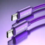 60W USB C Kiirlaadimiskaabel iPhone 15 Ja Muud Seadmed., Violetinė
