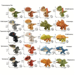 20tk Mini Dinosaurus S&otilde;rmenukud - Paindlikud Liigesed & 7,62 cm Mudelid - T&auml;iuslik Kogumisobjekt Poistele ja T&uuml;drukutele!