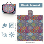 Boho Mandala Piknikutekk: Veekindel Voltitav V&auml;lismatt Pol&uuml;estrist., 2 spalva