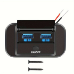 36W topelt USB QC3.0 kiirlaadija Type-A liidesega，seinakinnitusega l&uuml;litiga。, Blu Ray