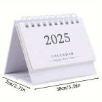 1tk 2025 Mini Lauakalender - Lihtne Kujundus, Paber, Fantaasia ja Multikas - Elegantne Kontori- ja Kodu Laua Aksessuaar ja Korraldaja, Baltas