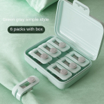 Libisemisvastane tekiklamber - N&otilde;elavaba libisemisvastane teki kinnitusaas, Žalios 6 dovanų dėžutės (ABS medžiaga)