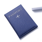 Lihtne PU nahast matistatud mitmeotstarbeline reisipassihoidja. variant-29629, Tamsiai mėlyna